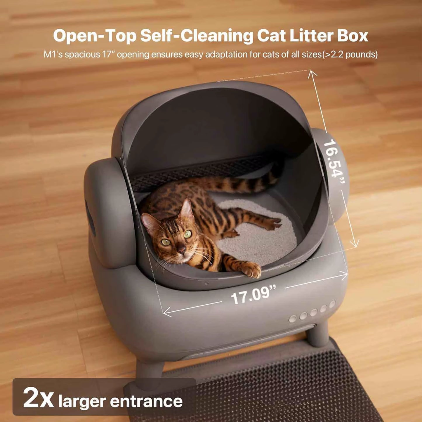 Intelligent Cat Litter Box Extra Large Fully Electric Cat Toilet Open Automatic Cleaning Scooper Cat Supplies