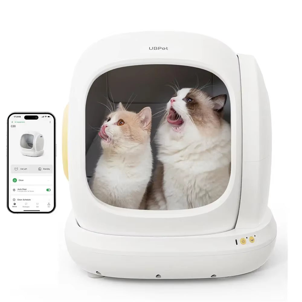 2024New Automatic Cat Toilet with APP Odor Control Smart Cat Box Multi-Cat Recognition
