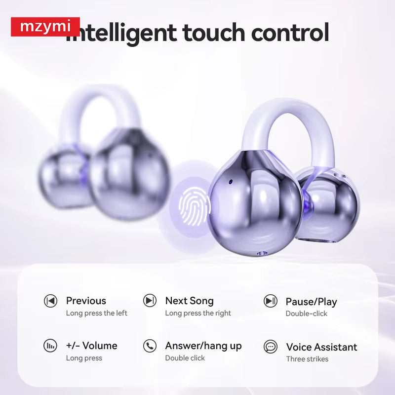 Mzymi M79/M91 Ear Clip Wireless Earphone New Open Ear Sport Bluetooth5.4 Headphone Touch Control ENC Noise Cancelling for XIAOMI