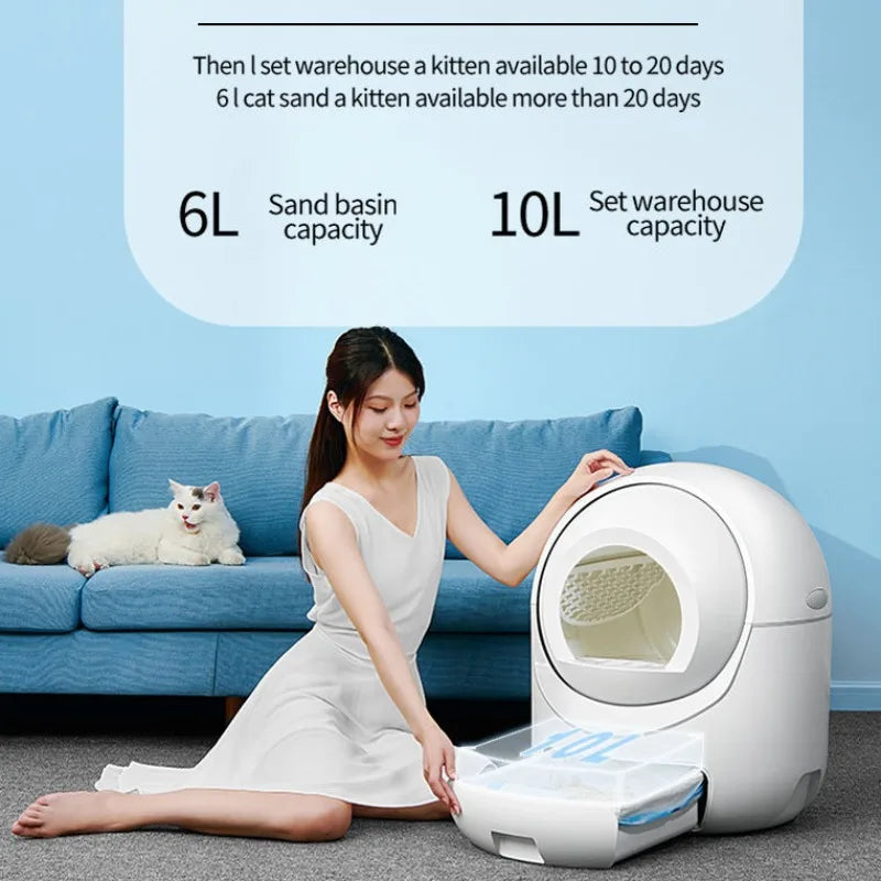 Pet Smart Cat Litter Box Large Space Anti-Splash Enclosed Cat Toilet Wifi Monitoring Automatic Cat Litter Box Cat Accessories