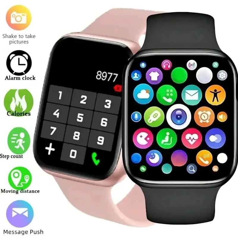 New Smart Watch 1.73 Inch Color Screen Full Touch Custom Dial Bluetooth Call Men Women Smart Watch Android IOS