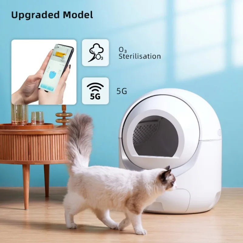 Pet Smart Cat Litter Box Large Space Anti-Splash Enclosed Cat Toilet Wifi Monitoring Automatic Cat Litter Box Cat Accessories