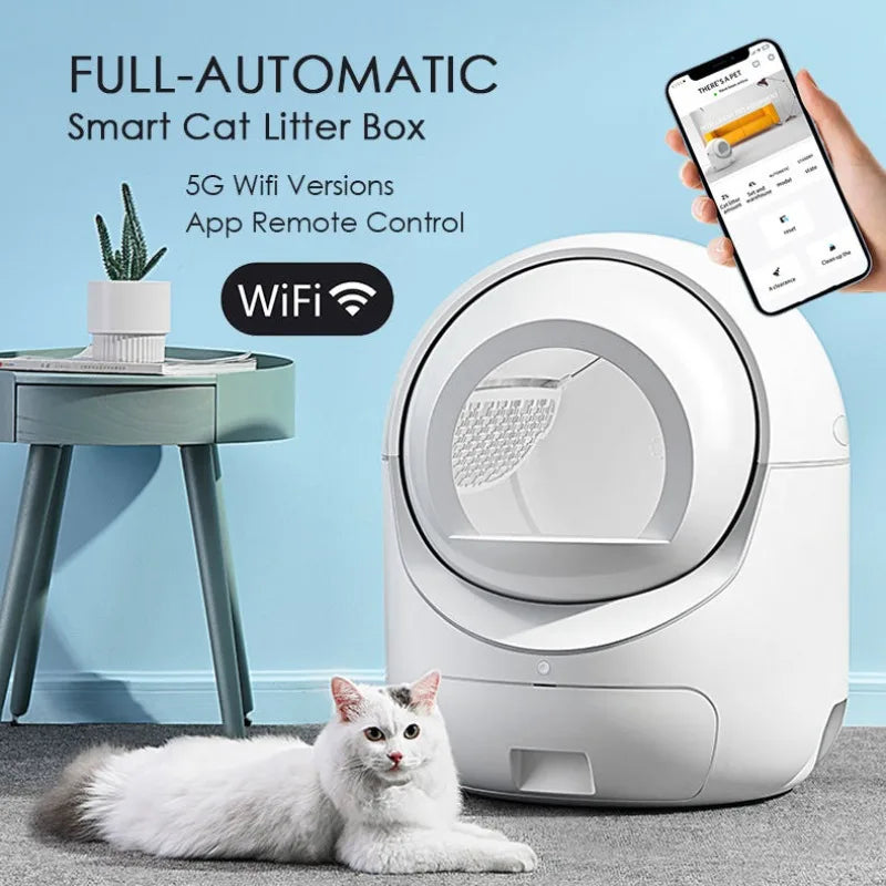 Pet Smart Cat Litter Box Large Space Anti-Splash Enclosed Cat Toilet Wifi Monitoring Automatic Cat Litter Box Cat Accessories