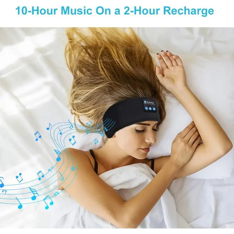 2025 Bluetooth Earphones Sports Sleeping Headband Elastic Wireless Headphones Music Eye Mask Wireless Bluetooth Headset Headband
