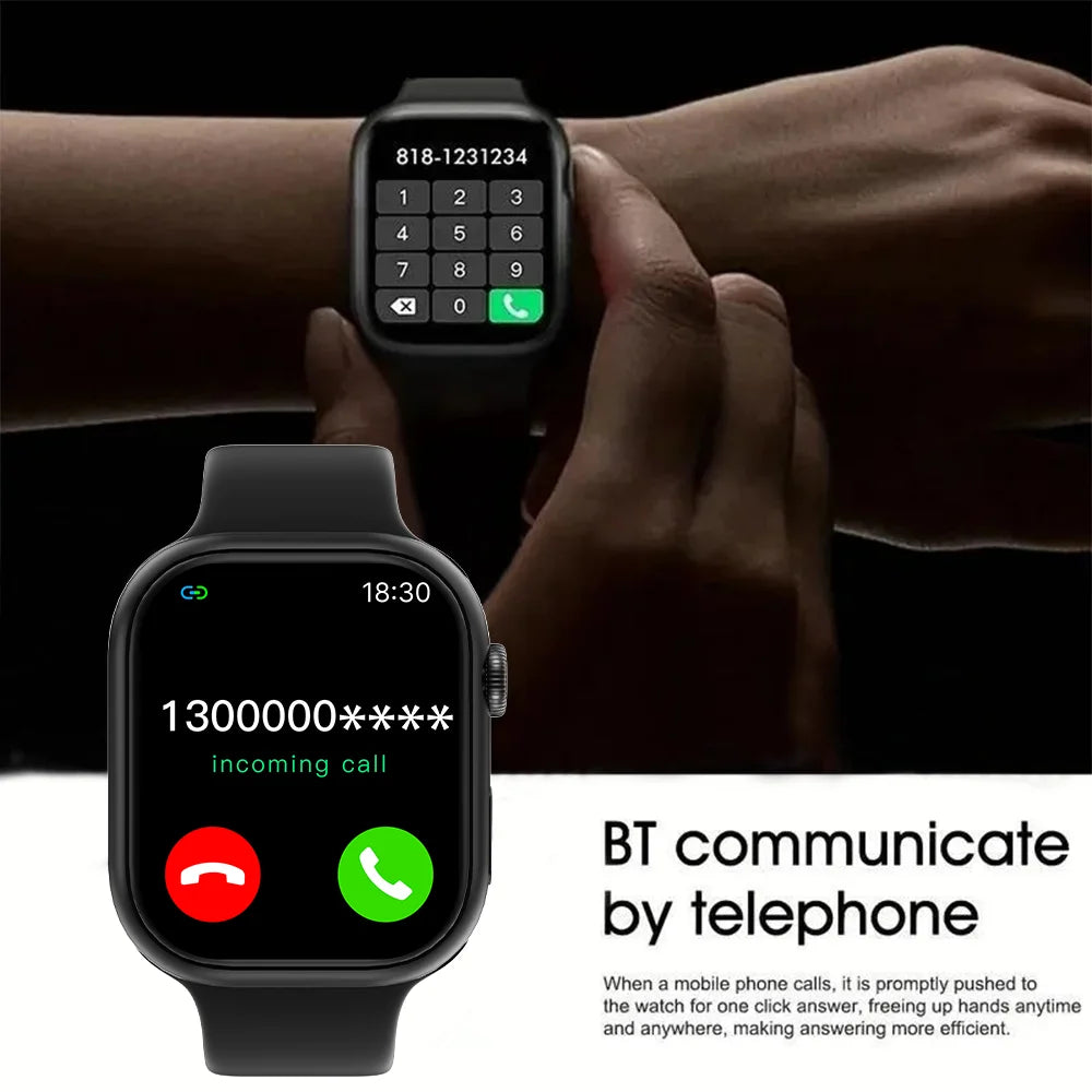 New Smart Watch 1.73 Inch Color Screen Full Touch Custom Dial Bluetooth Call Men Women Smart Watch Android IOS